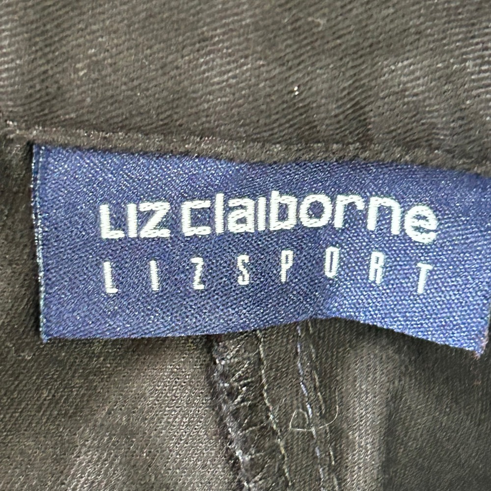 Liz Claiborne Liz Sport High Rise Black Trousers‎ Size 8 NWT Vintage 90s Stretch - Picture 8 of 14